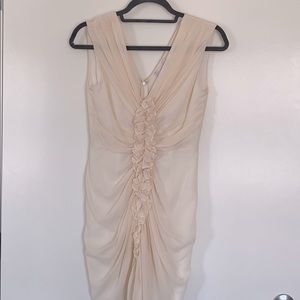 Paul & Joe Sister Silk ruffle beige dress New